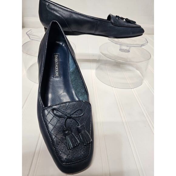 Enzo Angiolini Blue Vintage Leather Tassel flays Womens size 7.5 - Picture 4 of 6